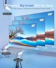 Portable HD projector with remote control